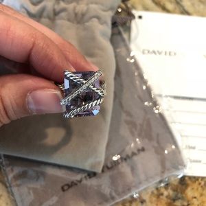 David Yurman Amethyst Sterling & Diamonds Ring